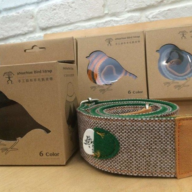 ♪Your Music 愉耳樂器♪aNueNue Bird Strap 鳥吉他背帶手工麻布羊毛氈吉他烏克麗麗背帶 墨綠