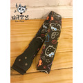 ♪ Your Music 愉耳樂器♪ 黑底 KITTY 大臉 吉他 背帶 肩帶 文青風格 帆布材質