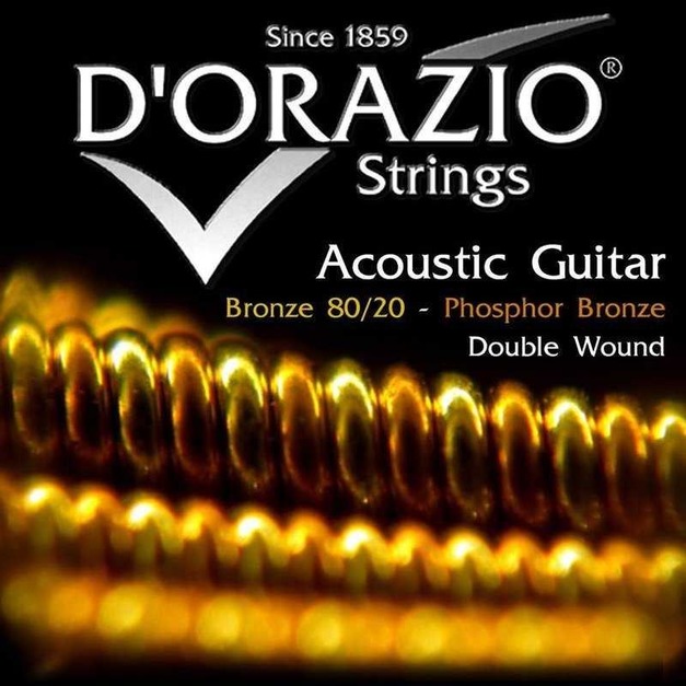 ♪ Your Music 愉耳樂器 ♪ D'Orazio Strings 雙纏繞木吉他弦 (12-56)