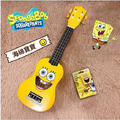 ♪ Your Music 愉耳樂器♪新手入門 可愛卡通彩色21吋烏克麗麗-海綿寶寶款 附琴袋匹克