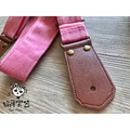 ♪ Your Music 愉耳樂器♪ Veelah 新款 帆布真皮 背帶 吉他背帶 烏克麗麗 電吉他貝斯 適用 亮粉色_1