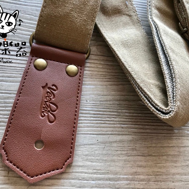 Your Music 愉耳樂器♪Veelah 新款帆布背帶 吉他背帶 質感上市 卡其色