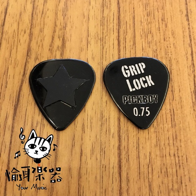♪Your Music 愉耳樂器♪PICKBOY GRIP LOCK 英文字樣pick 吉他 烏克麗麗匹克0.75mm