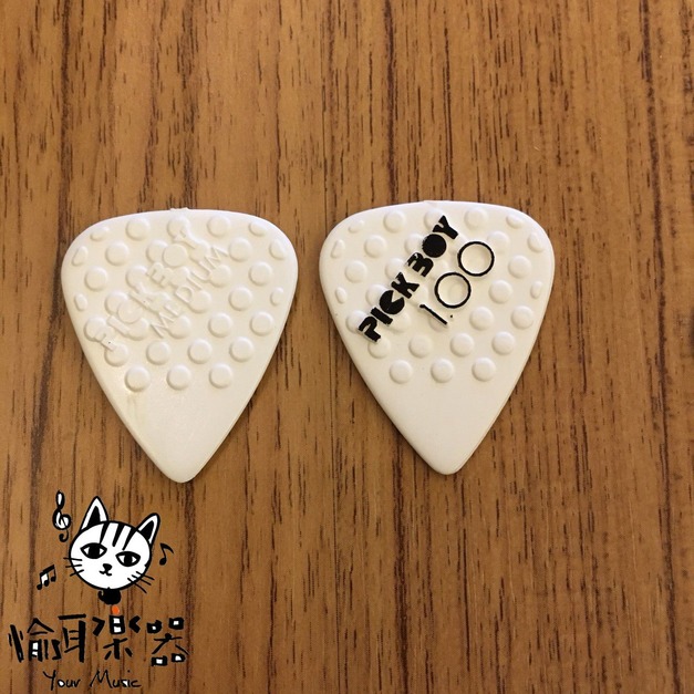 ♪Your Music 愉耳樂器♪PICKBOY 白色立體豆點pick 吉他 烏克麗麗匹克1.00mm