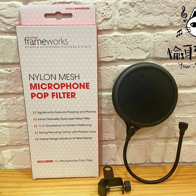 ♪ Your Music 愉耳樂器♪ Gator Frameworks FW-MIC雙層網面 麥克風防噴罩