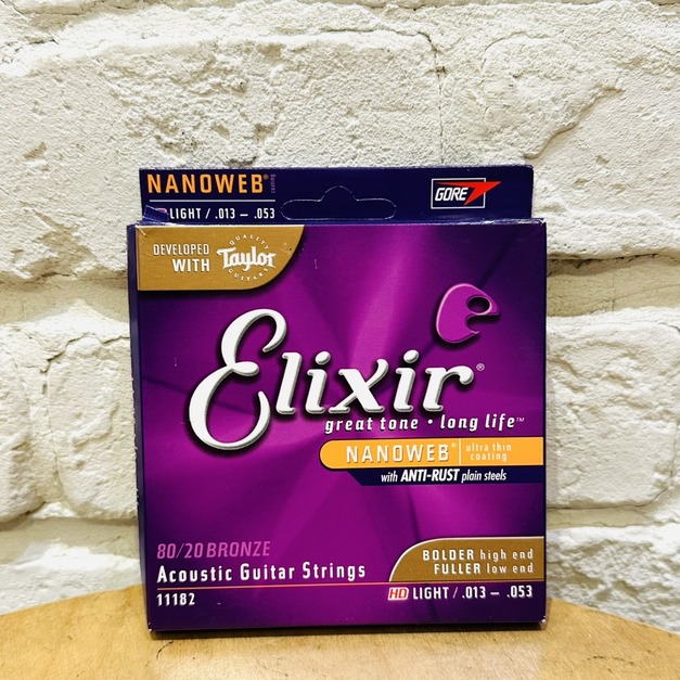 ♪ Your Music 愉耳樂器♪Elixir 木吉他弦 Nanoweb 薄包覆 HD 13-53 80/20 黃銅 (11182)
