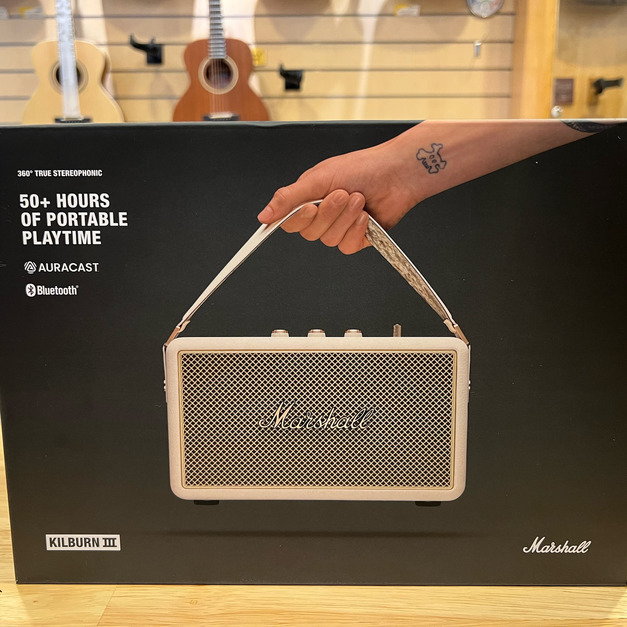 ♪ Your Music 愉耳樂器♪現貨 台灣公司貨保固最新第三代Marshall Kilburn III 攜帶式藍牙喇叭奶油白