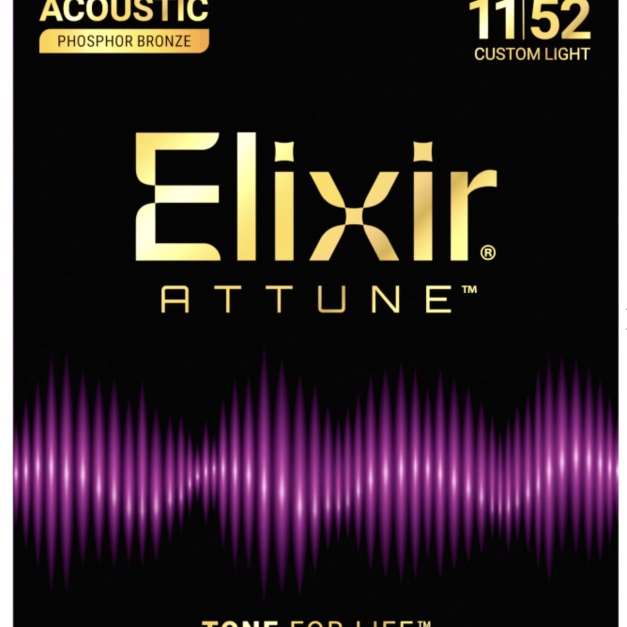 ♪ Your Music 愉耳樂器♪Elixir 21027 ATTUNE 磷青銅 Custom Light 11-52 革命性手感防鏽 民謠吉他弦