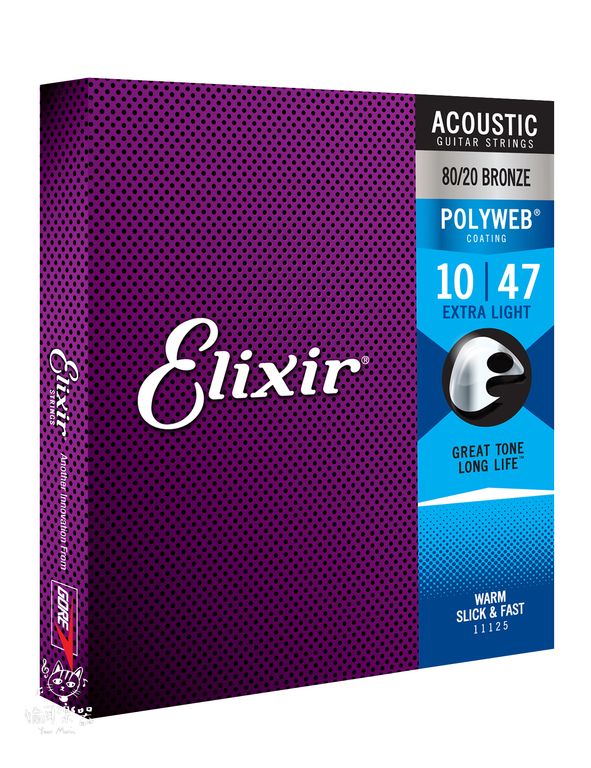 ♪ Your Music 愉耳樂器♪ Elixir 10-47 厚膜POLYWEB黃銅民謠木吉他弦(11000)