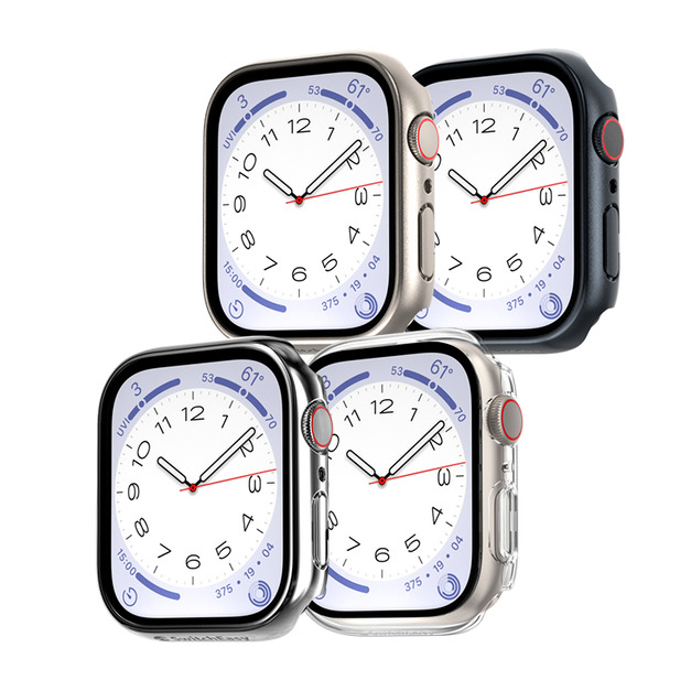 MAGEASY Apple Watch Hybrid 9H 鋼化玻璃雙料手錶保護殼(41/45/49mm)