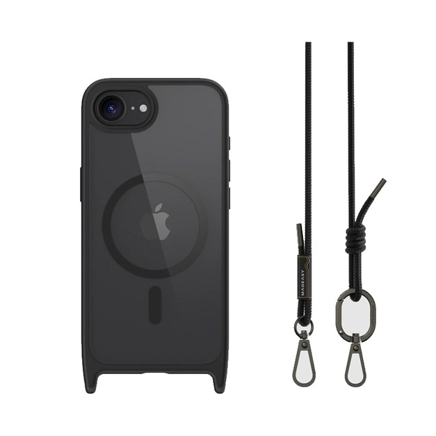 Roam M 城市漫遊超軍規防摔掛繩手機殼-黑