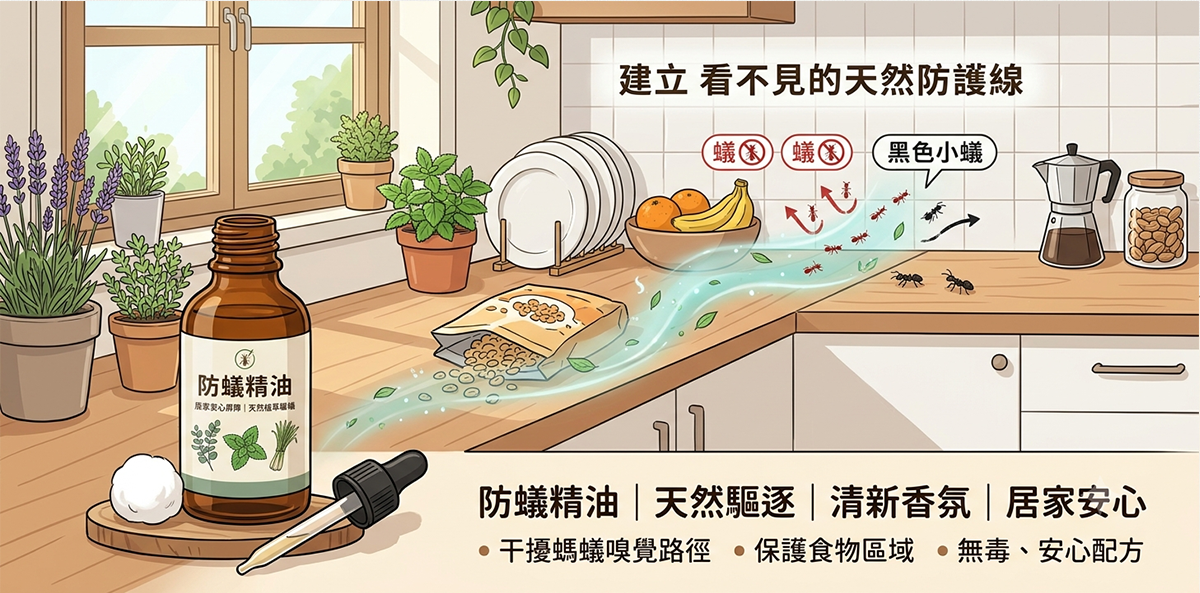 螞蟻怕什麼味道？防蟻精油的生活應用與配方全攻略